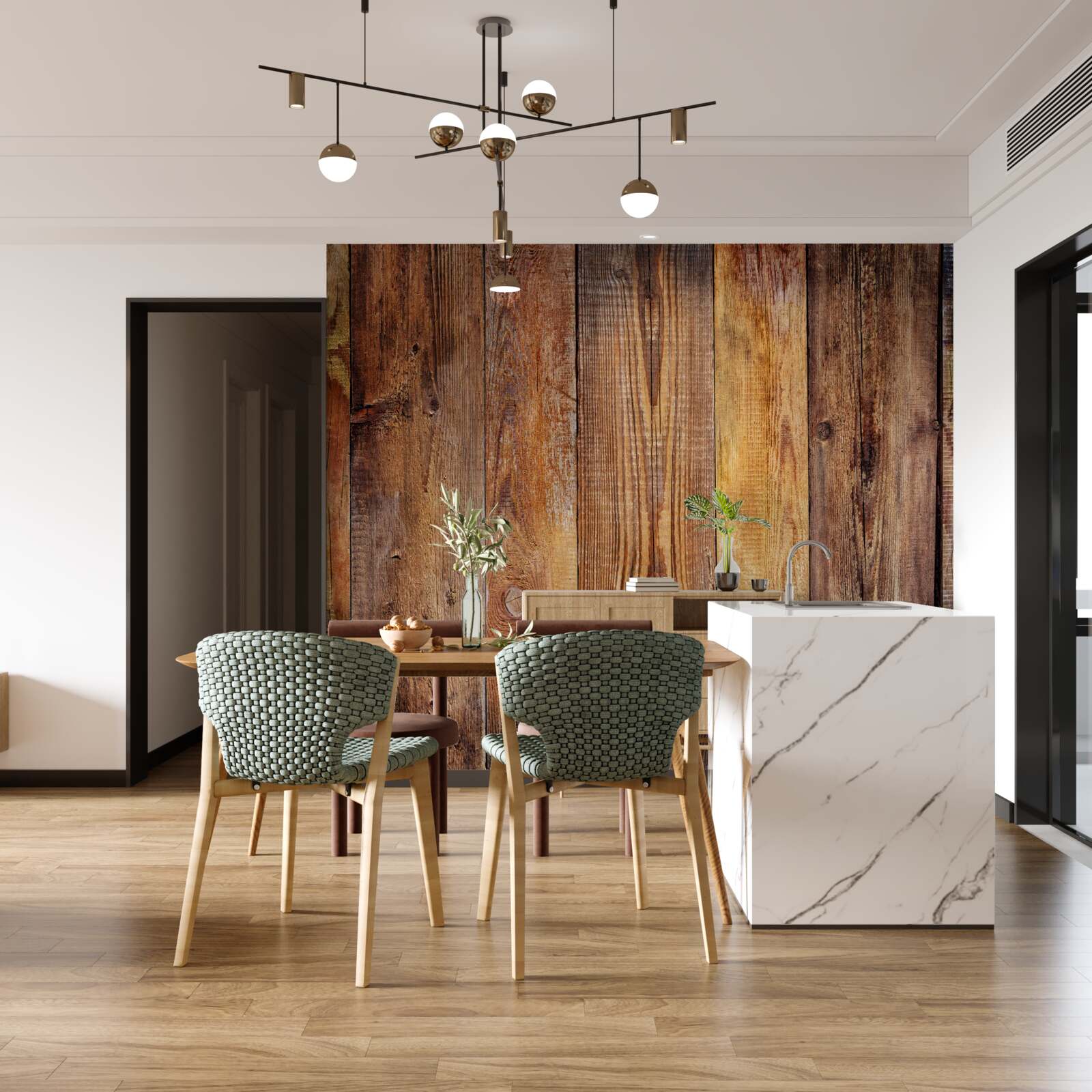 Фотошпалери Паркетна дошка укладена вертикально