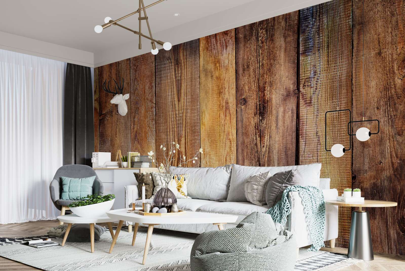 Фотошпалери Паркетна дошка укладена вертикально