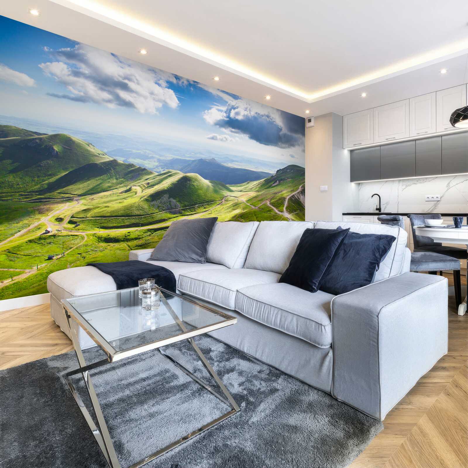 Фотошпалери пішохідні маршрути гірськими вершинами