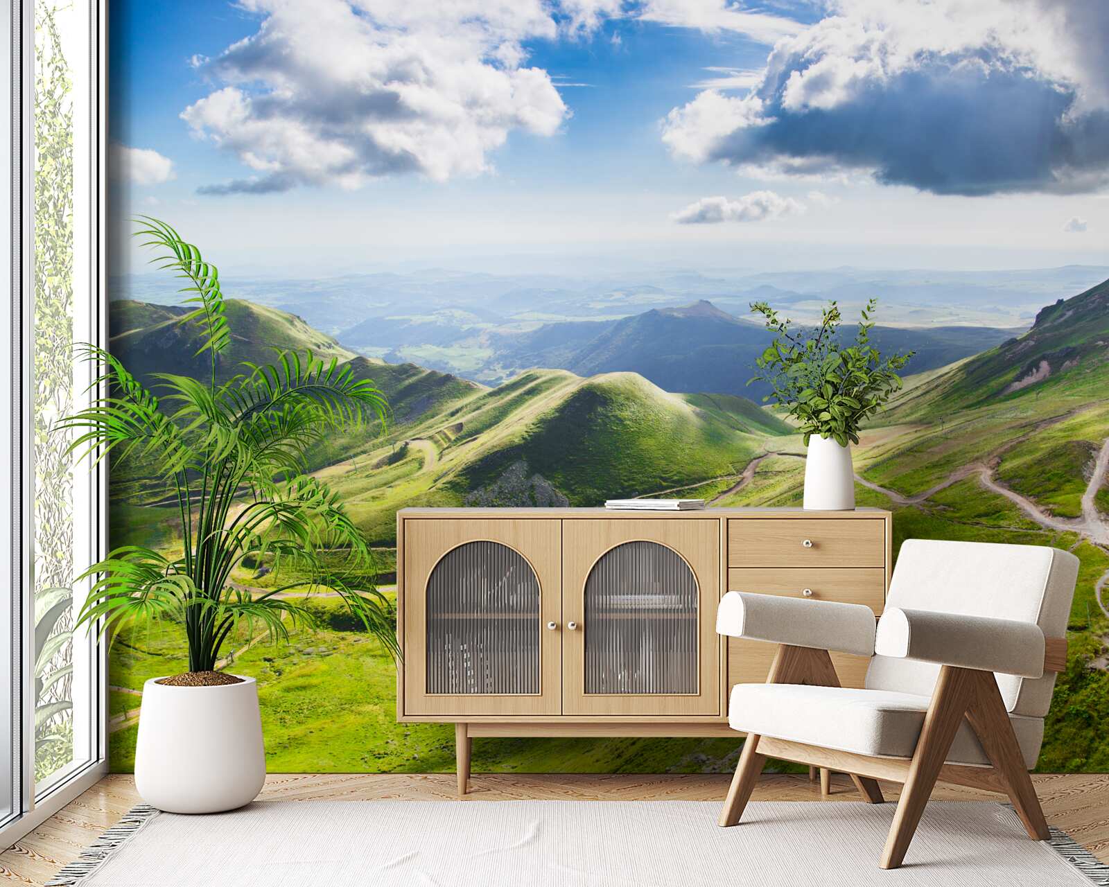 Фотошпалери пішохідні маршрути гірськими вершинами