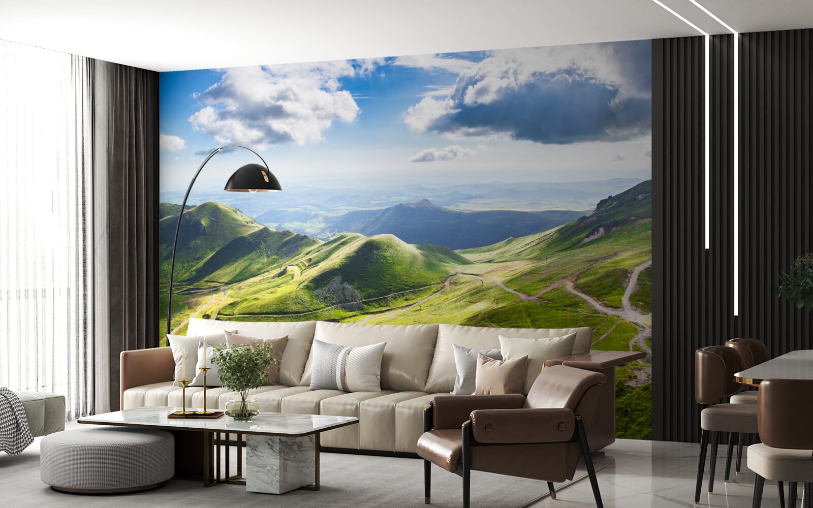 Фотошпалери пішохідні маршрути гірськими вершинами