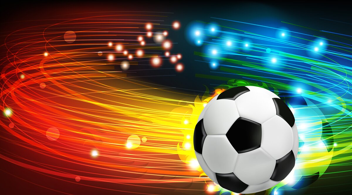 Фотошпалери серед яскравої кольорової палітри - футбол