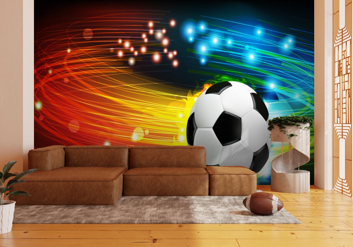 Фотошпалери серед яскравої кольорової палітри - футбол