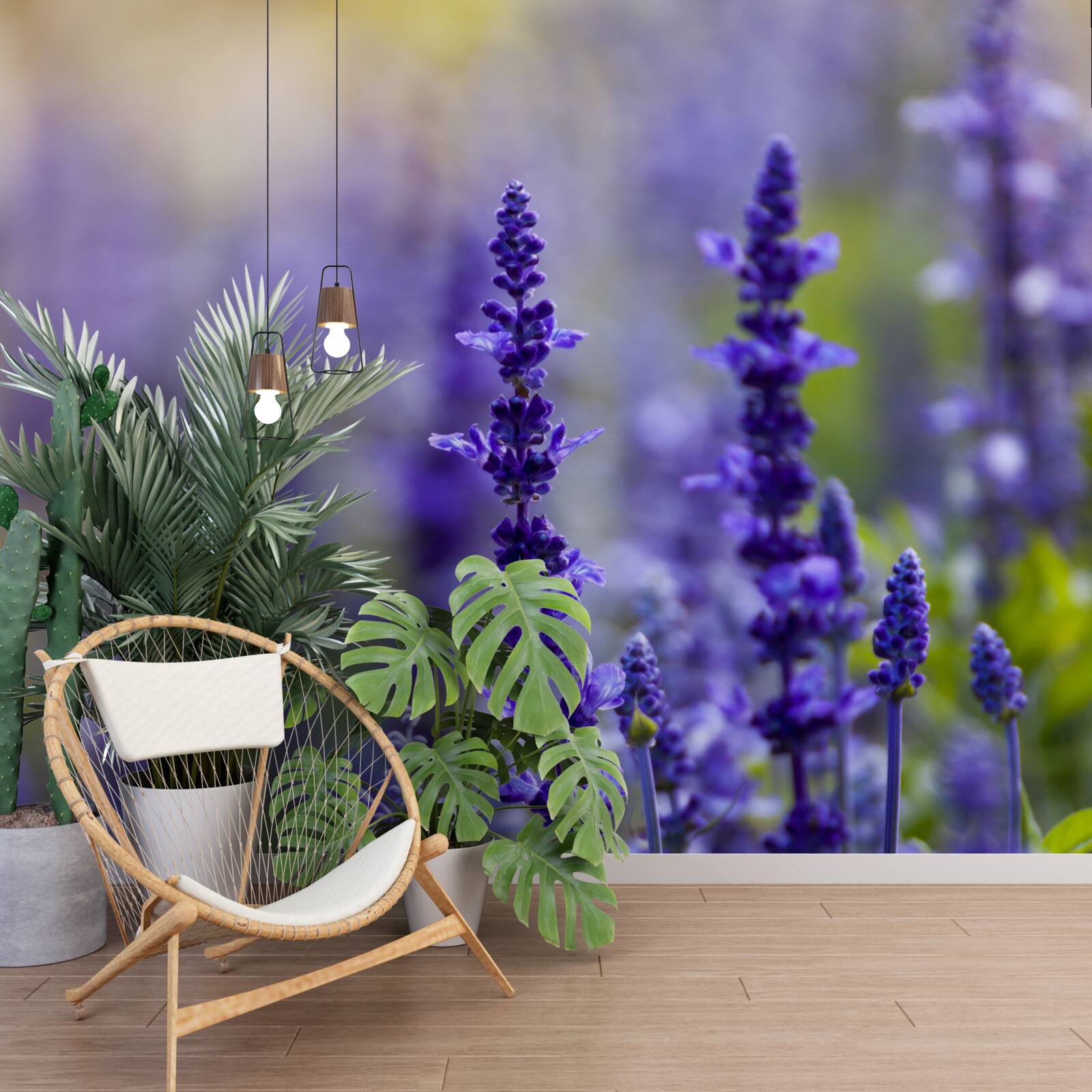 Фотошпалери макрофотографія фіолетової лаванди