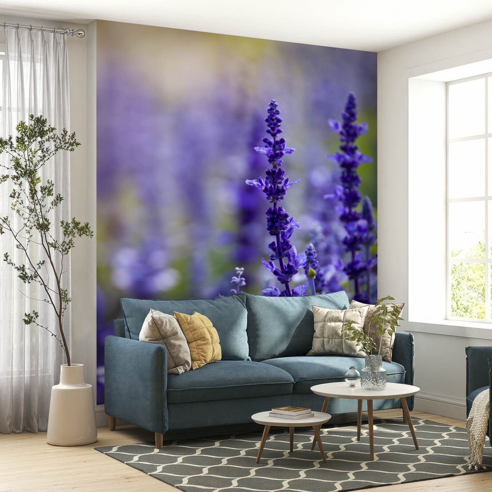 Фотошпалери макрофотографія фіолетової лаванди