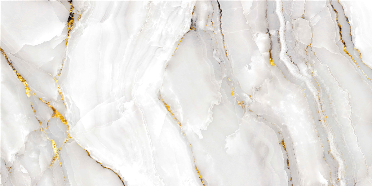 Фотошпалери мармур у відтінках сірого та білого з елементами золота