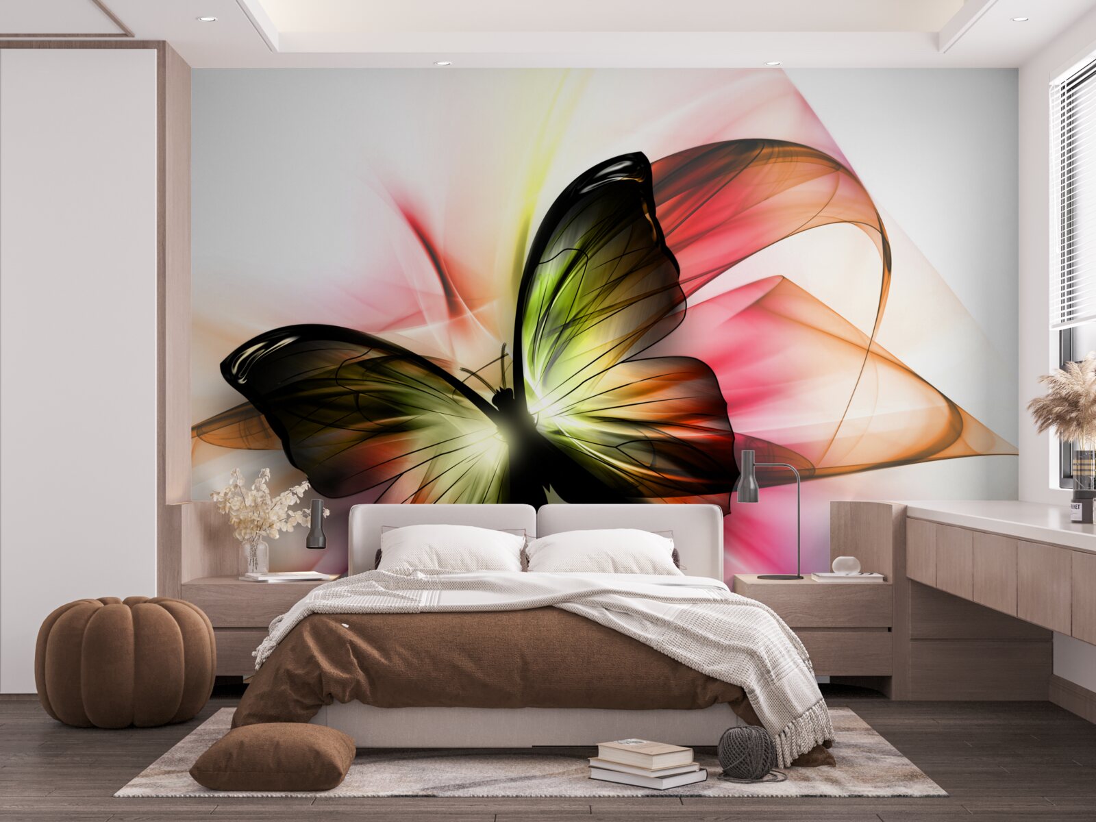 Фотошпалери красивий метелик, що граціозно ширяє в повітрі