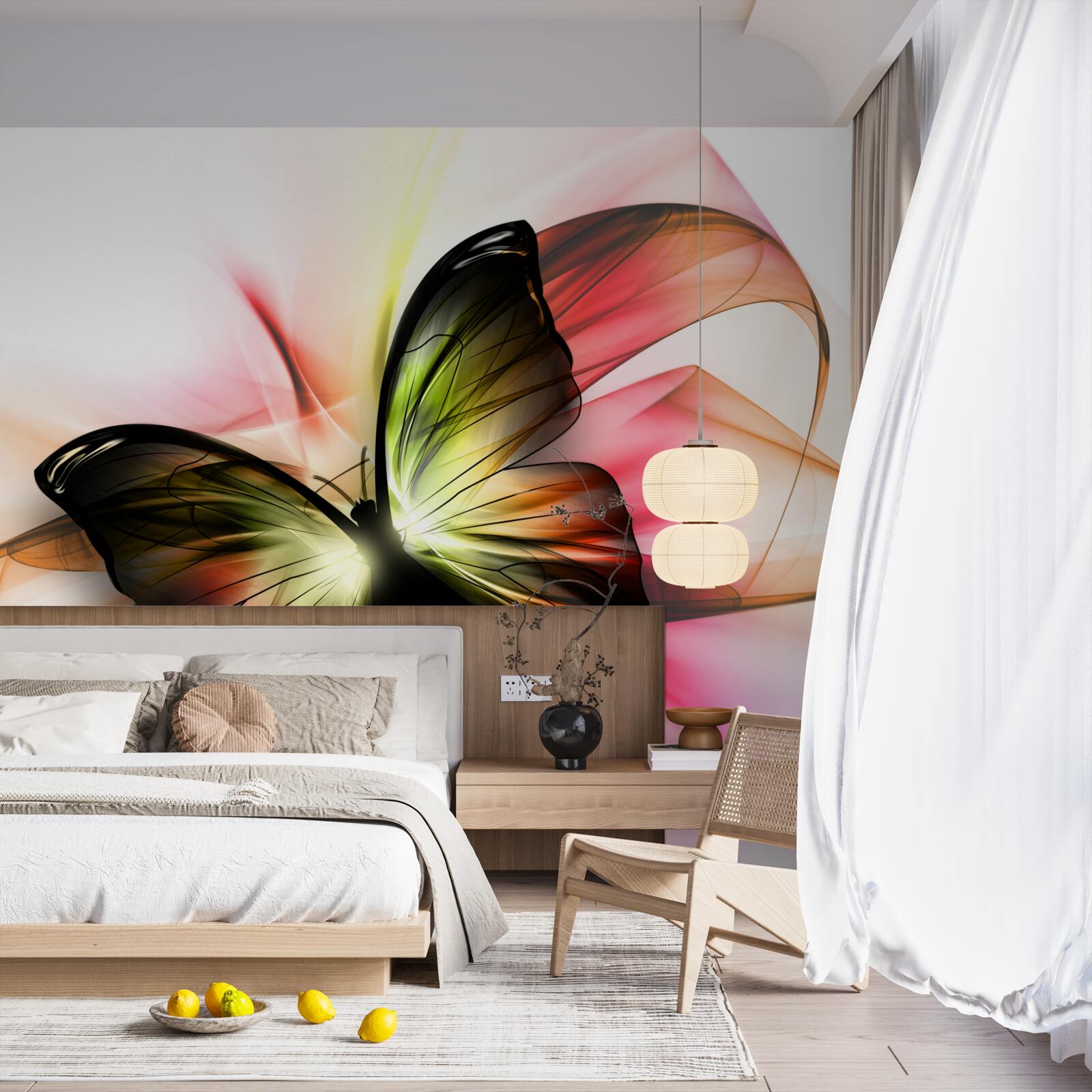 Фотошпалери красивий метелик, що граціозно ширяє в повітрі