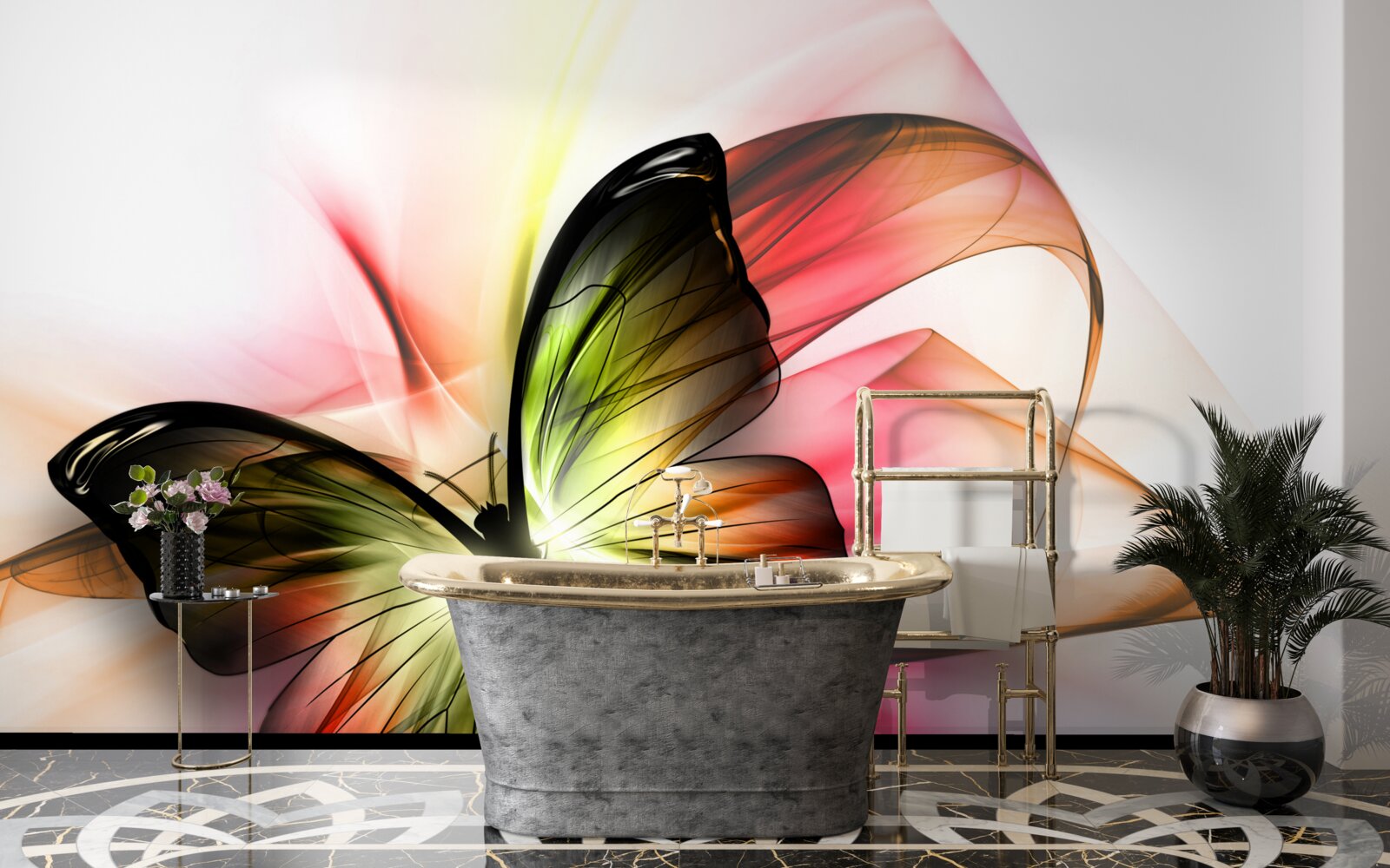 Фотошпалери красивий метелик, що граціозно ширяє в повітрі