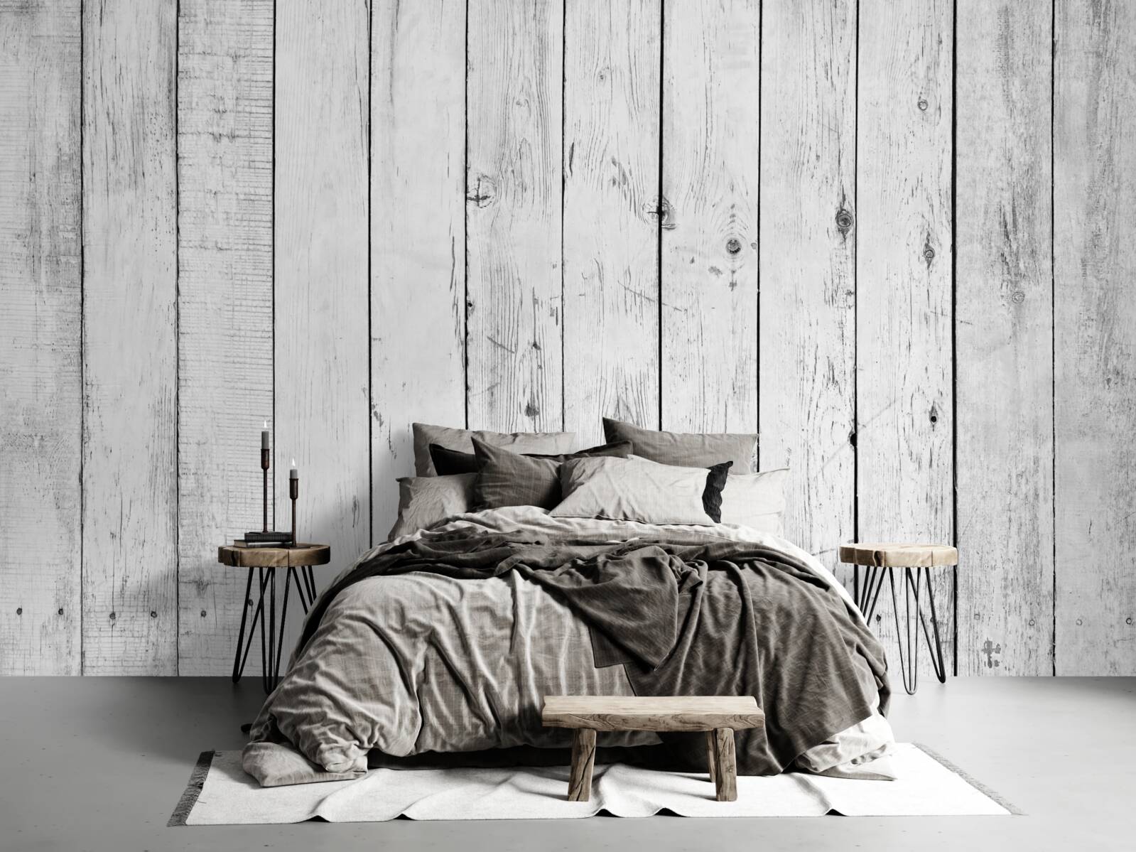 Фотошпалери біла паркетна дошка