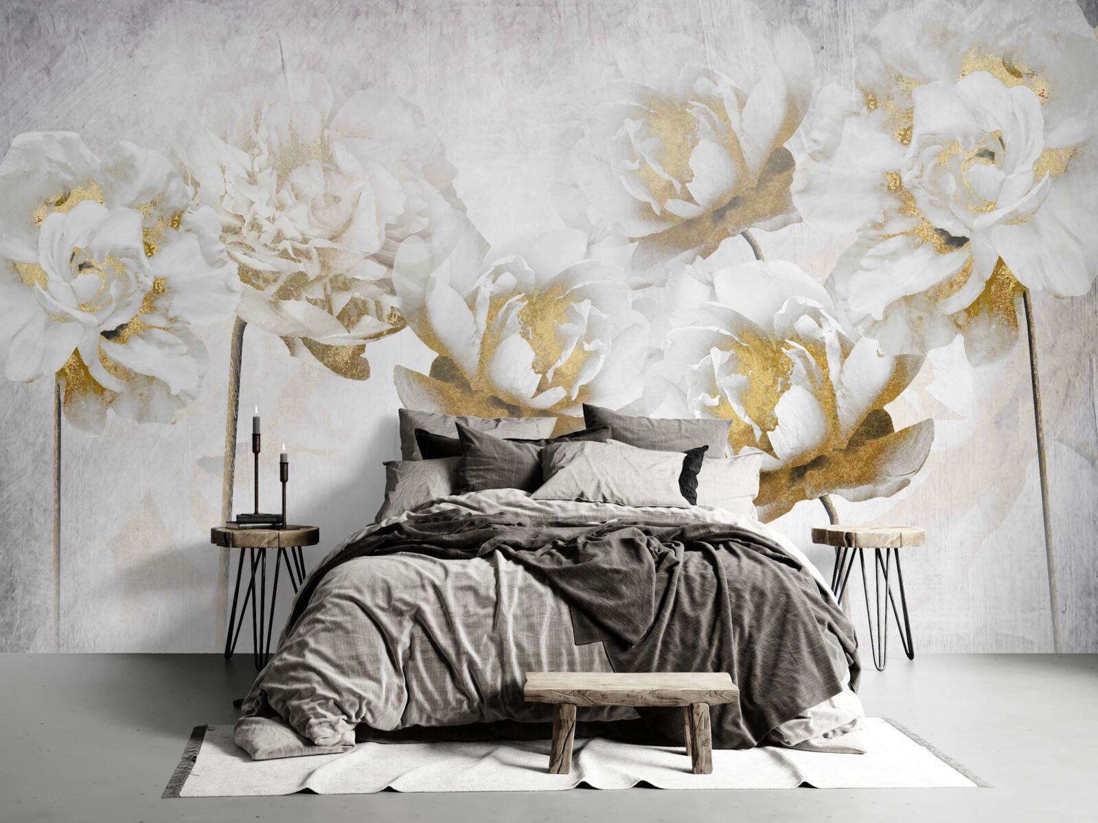 Фотошпалери Симпатичні бавовняні квіти в білому кольорі