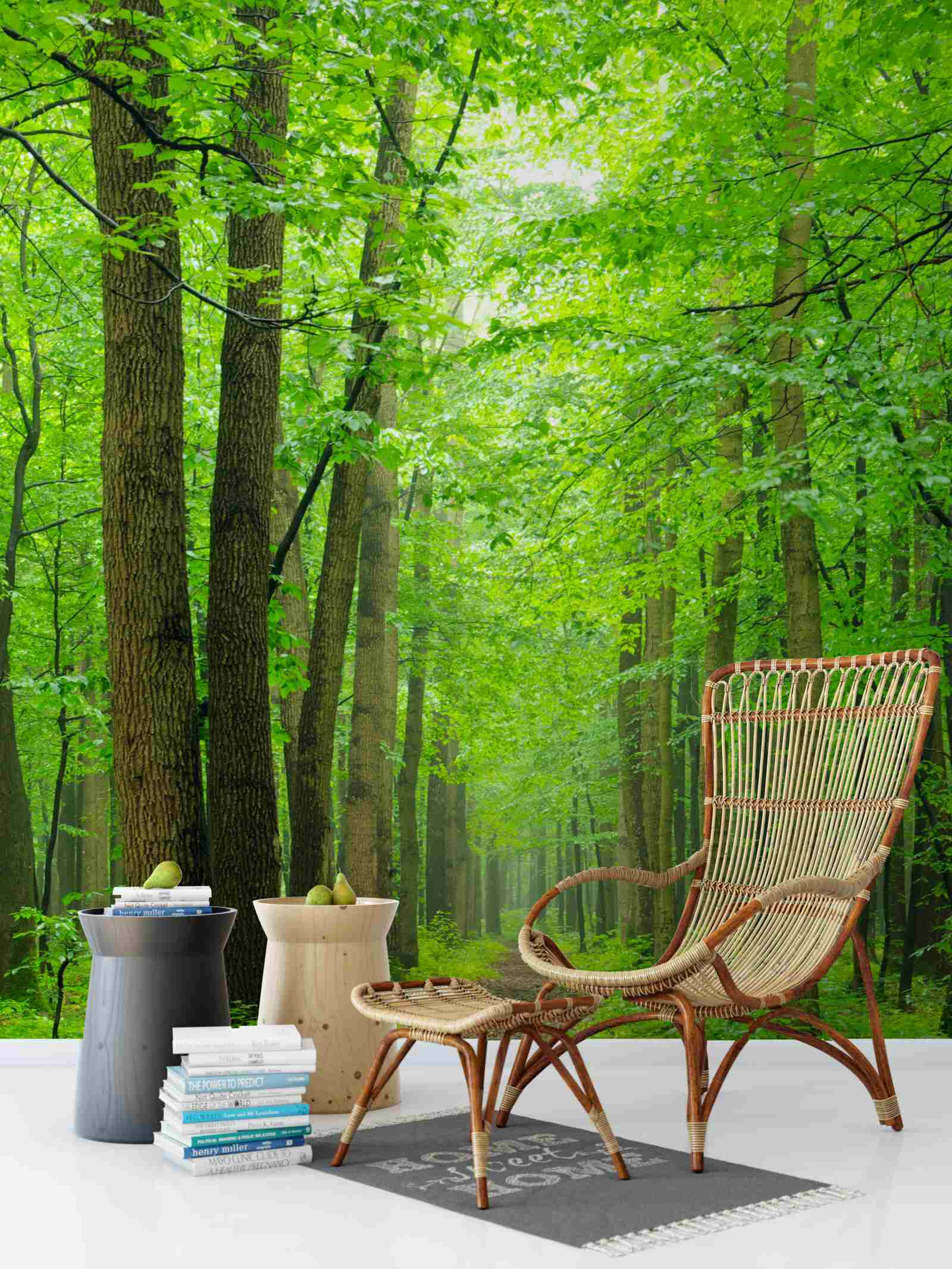 Фотошпалери зручна стежка через витончений листяний ліс