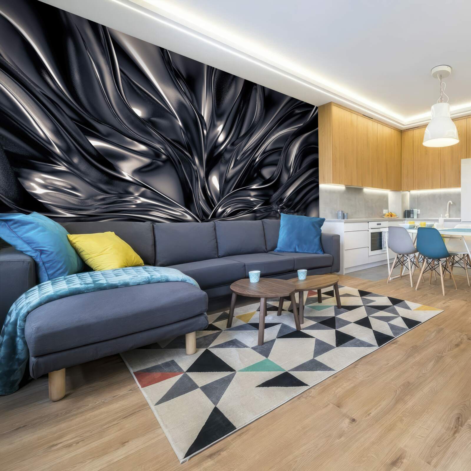 Фотошпалери краплі води в нічному озері