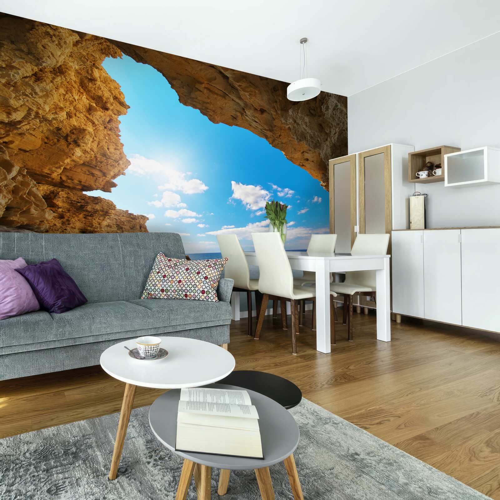 Фотошпалери небо над океаном абсолютно чисте