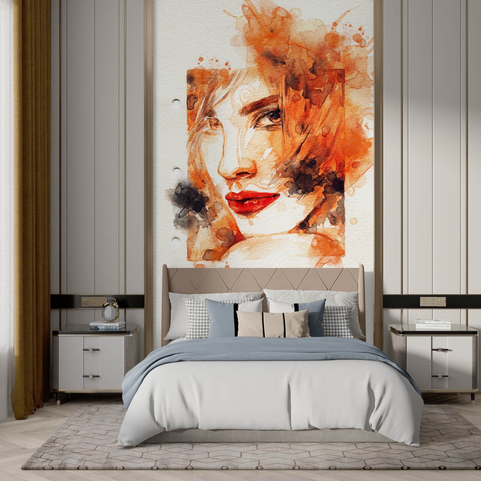 Фотошпалери жінка в осінніх кольорах