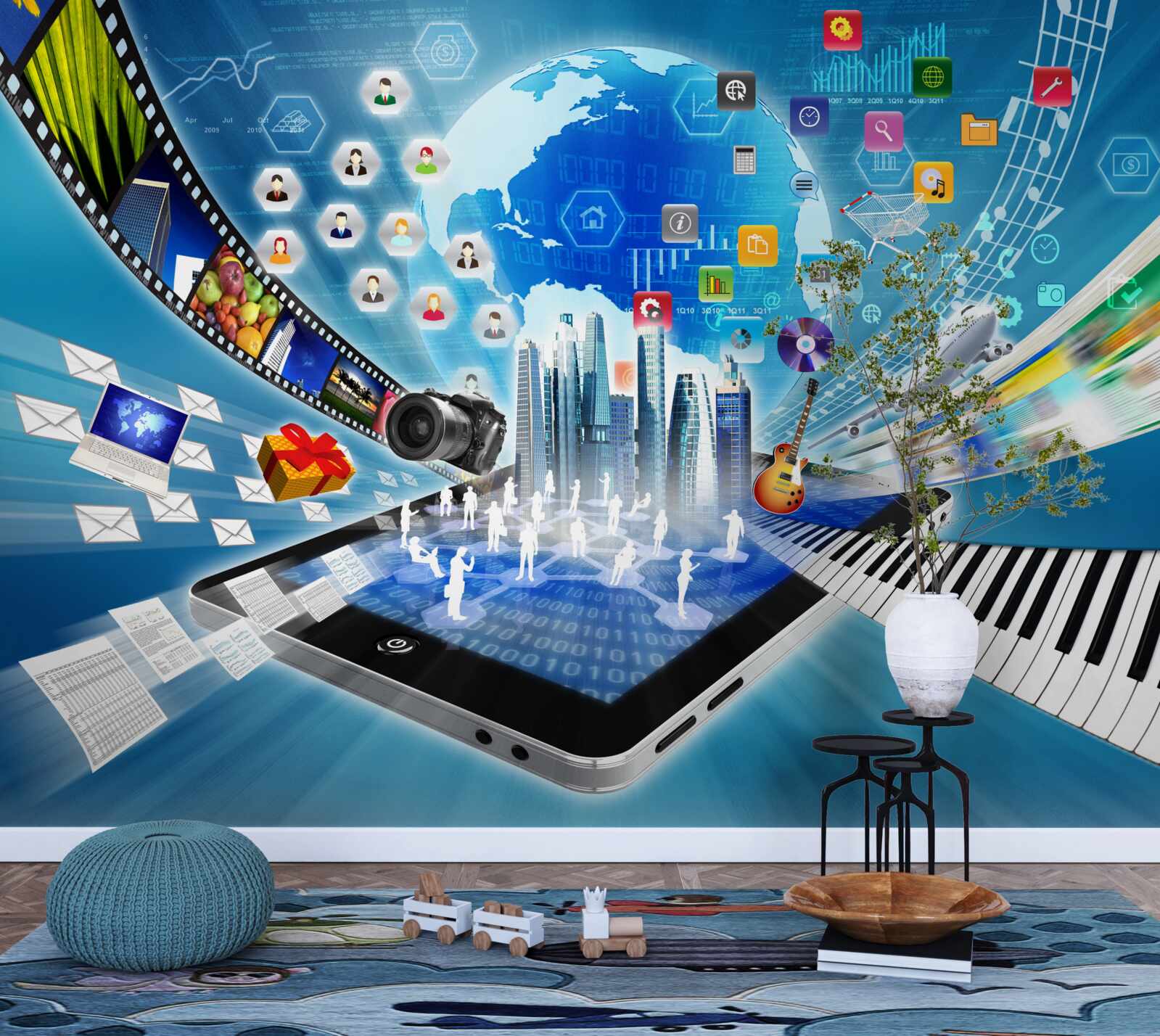 Фотошпалери абстрактний цифровий саундтрек