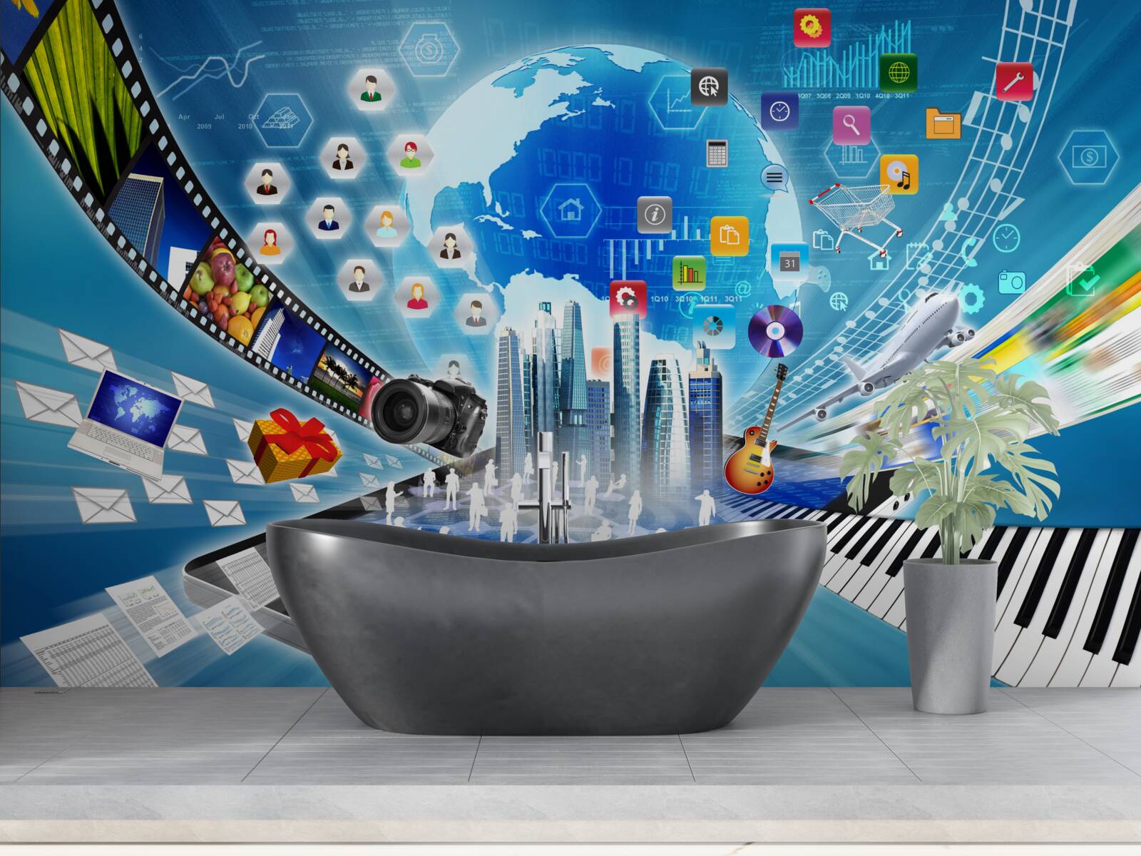 Фотошпалери абстрактний цифровий саундтрек