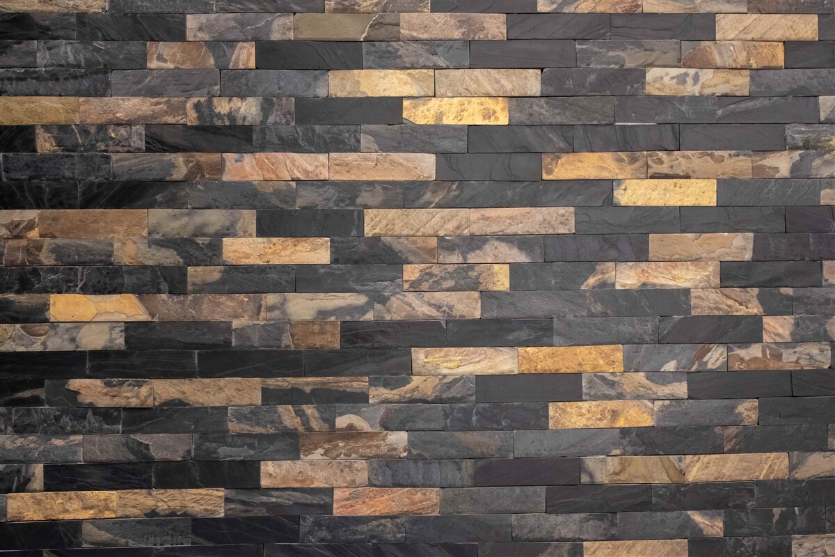 Фотошпалери чорно-золотий камінь, розміщений горизонтально