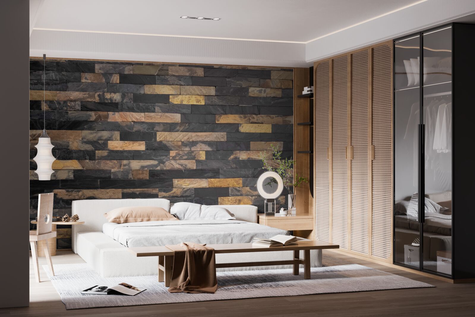 Фотошпалери чорно-золотий камінь, розміщений горизонтально