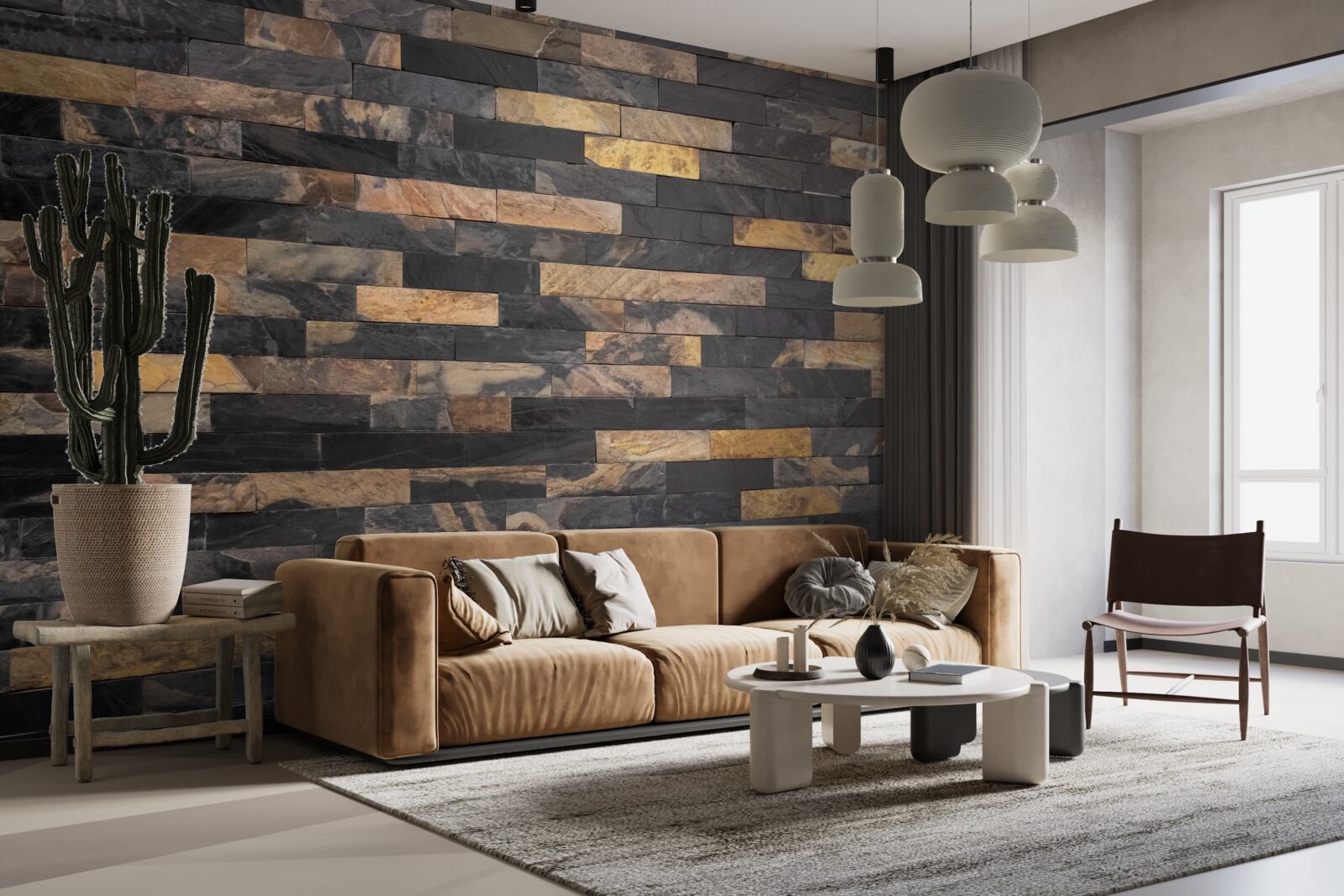 Фотошпалери чорно-золотий камінь, розміщений горизонтально