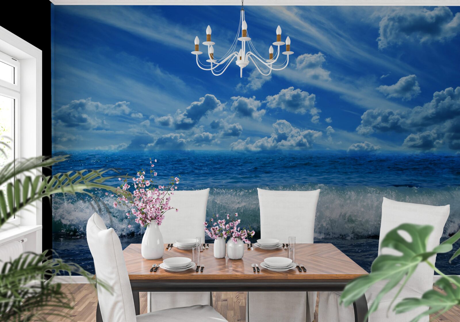 Фотошпалери турбулентний блакитний водний простір