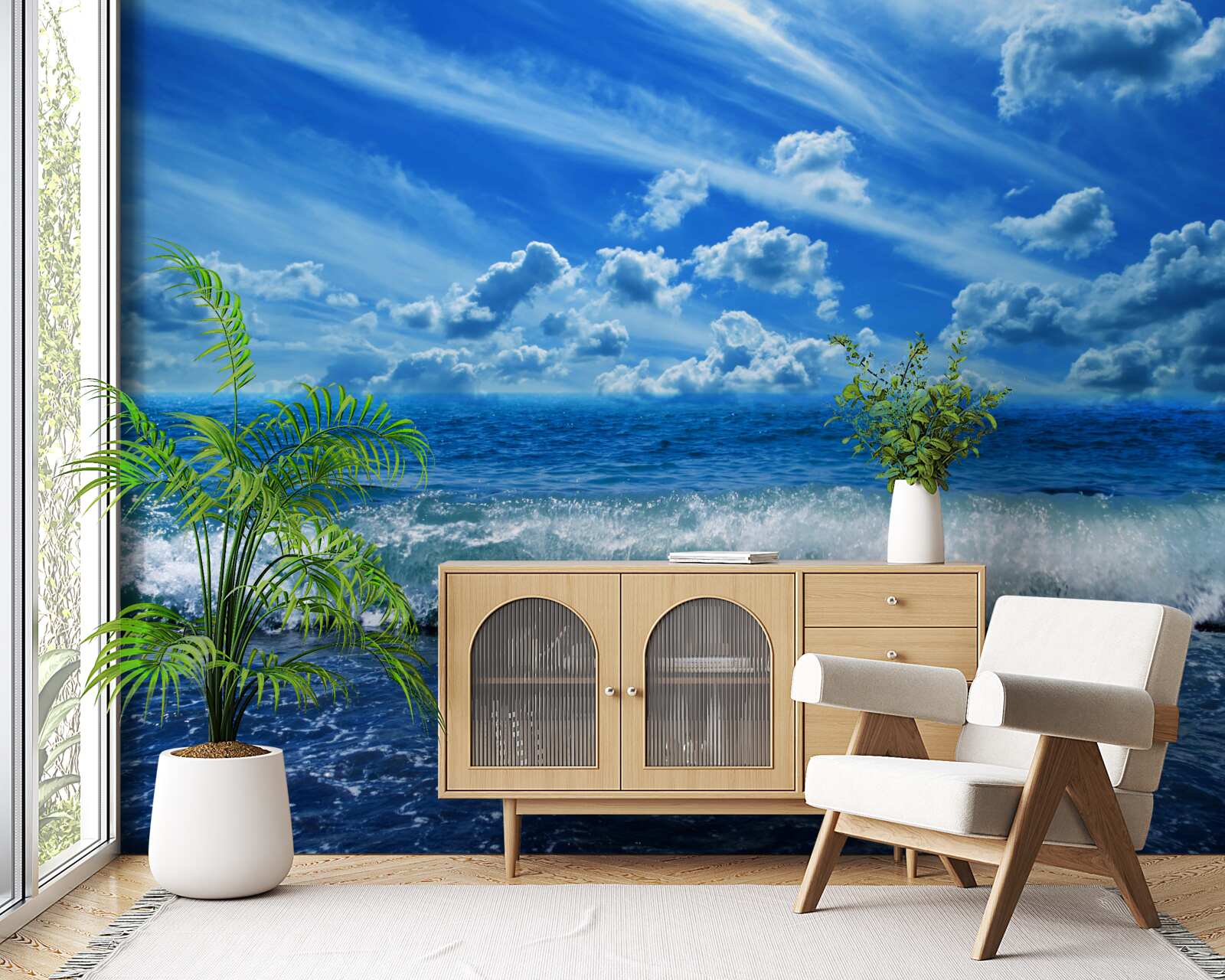 Фотошпалери турбулентний блакитний водний простір