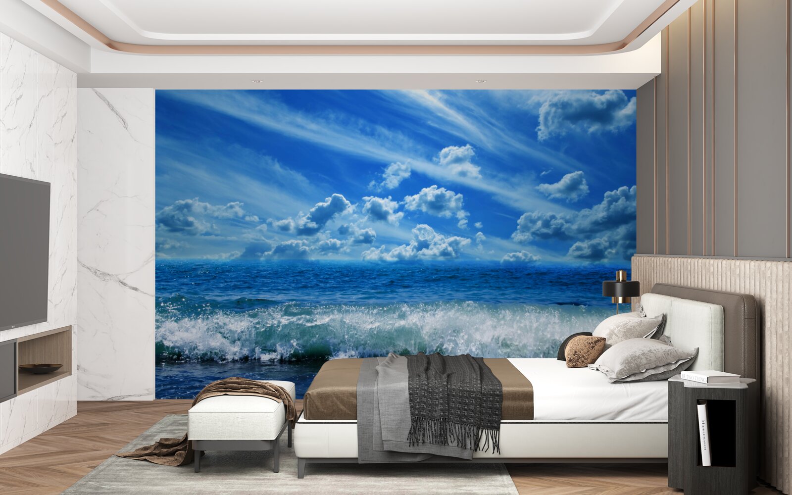 Фотошпалери турбулентний блакитний водний простір