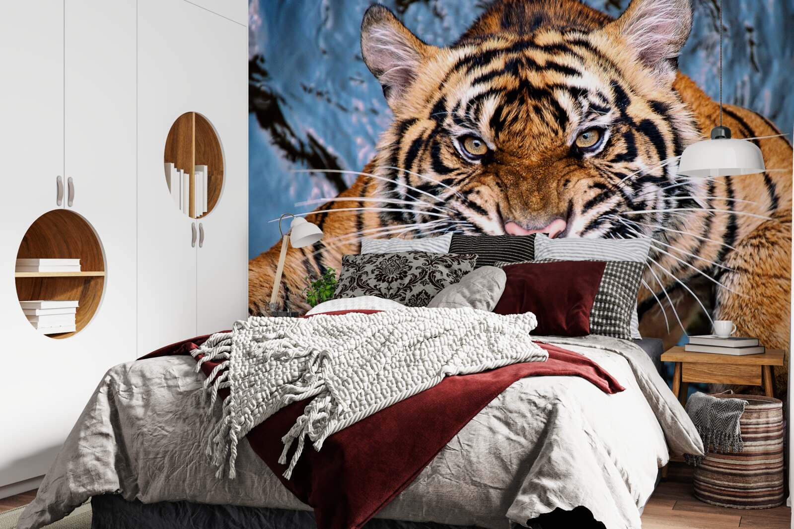 Фотошпалери тигр реве від злості