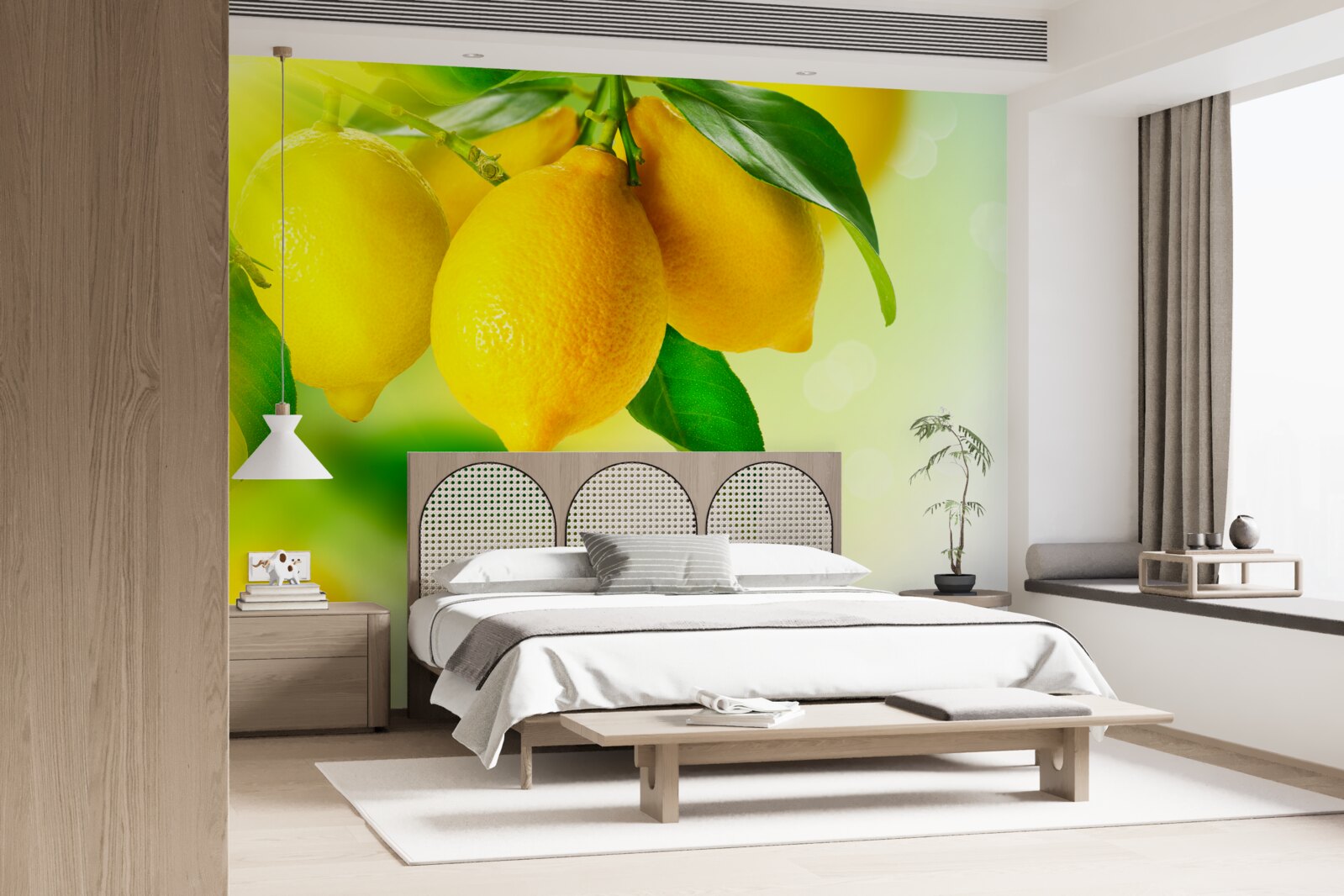 Фотошпалери лимони мають насичений жовтий колір