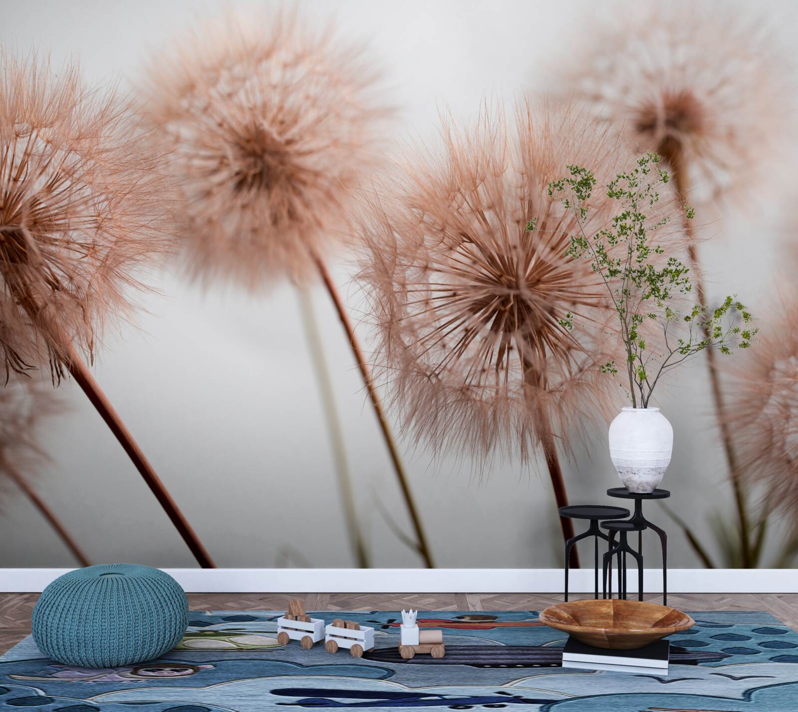 Фотошпалери світлі пухнасті косулі