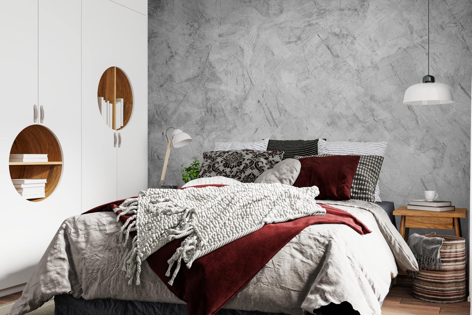 Фотошпалери сильний дощ у лісі, зануреному в туман