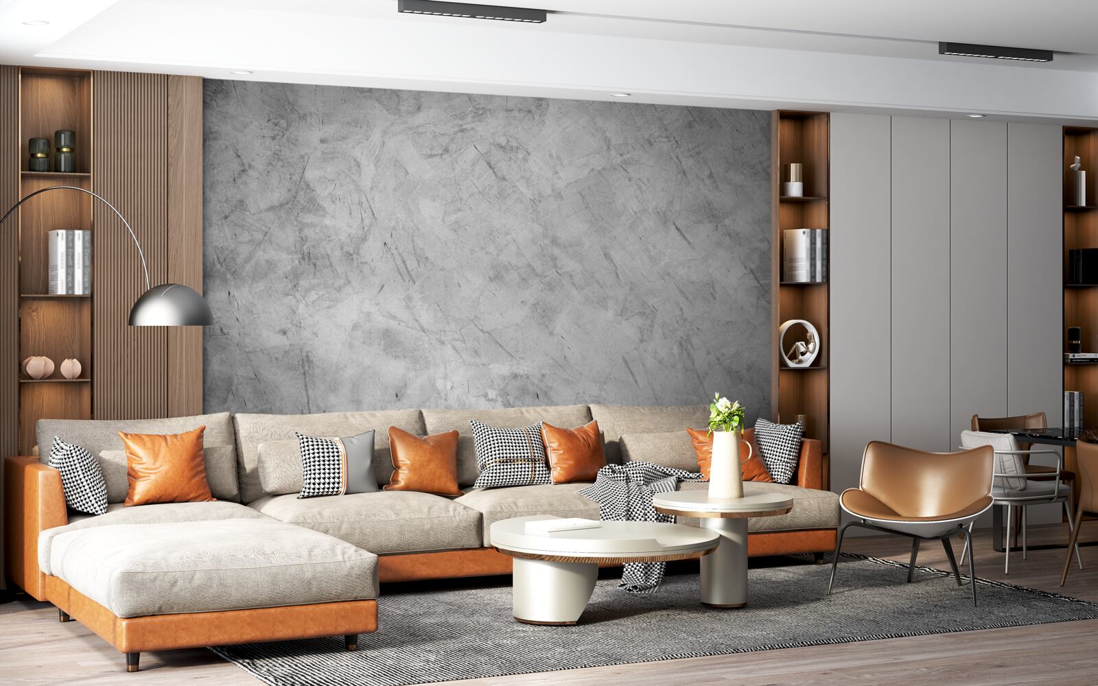 Фотошпалери сильний дощ у лісі, зануреному в туман