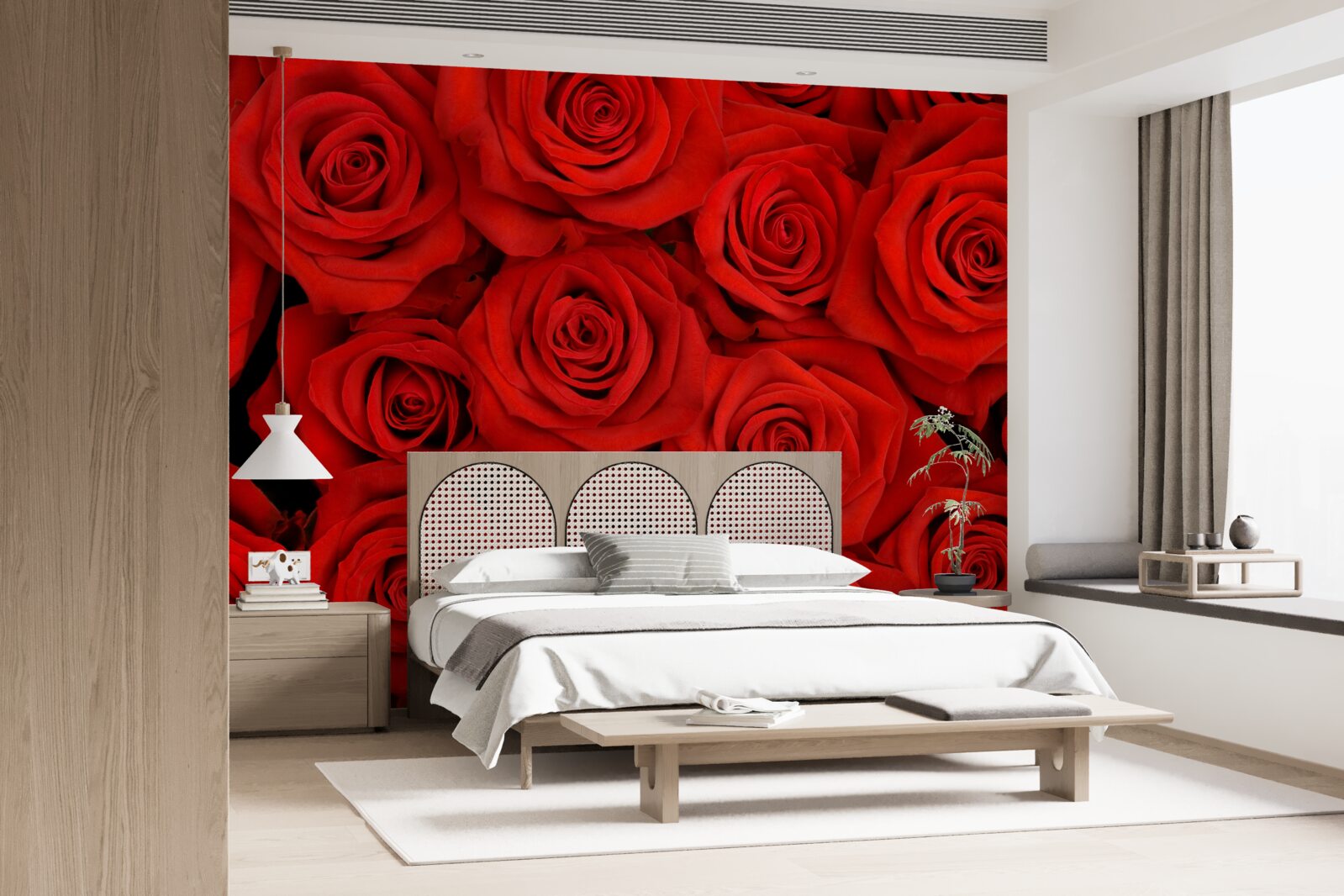 Фотошпалери букет червоних троянд