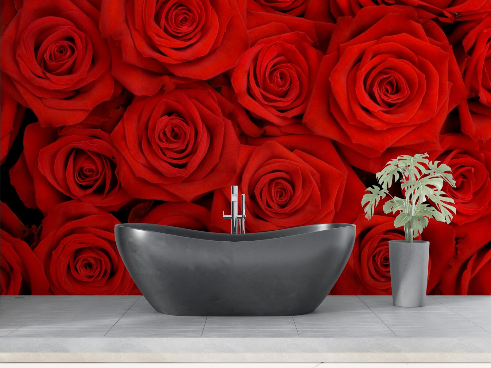 Фотошпалери букет червоних троянд