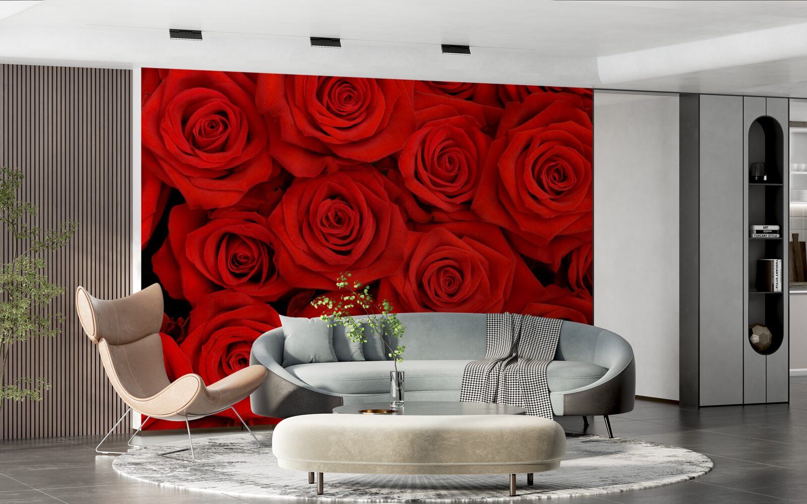 Фотошпалери букет червоних троянд