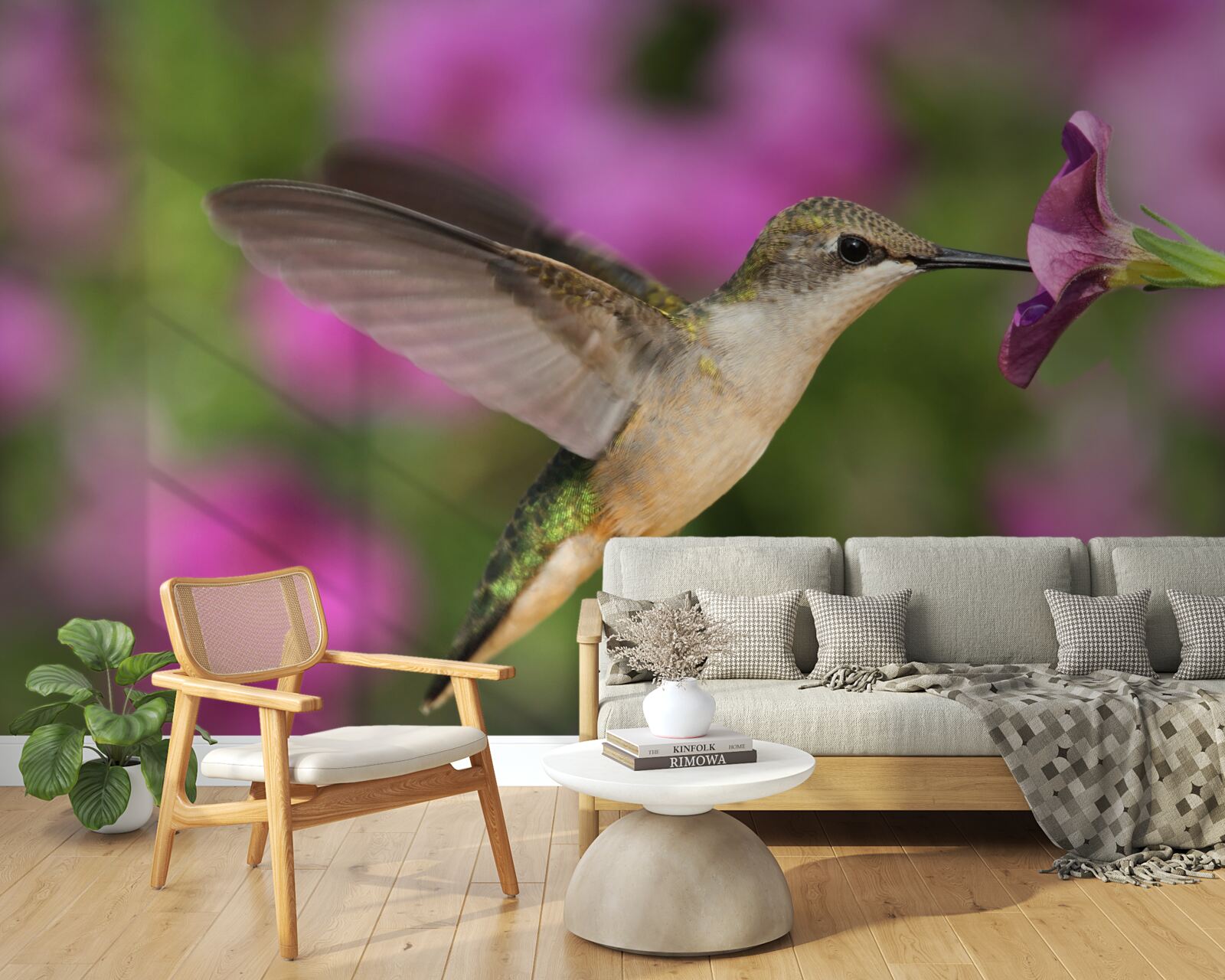 Фотошпалери нектар втамовує спрагу колібрі