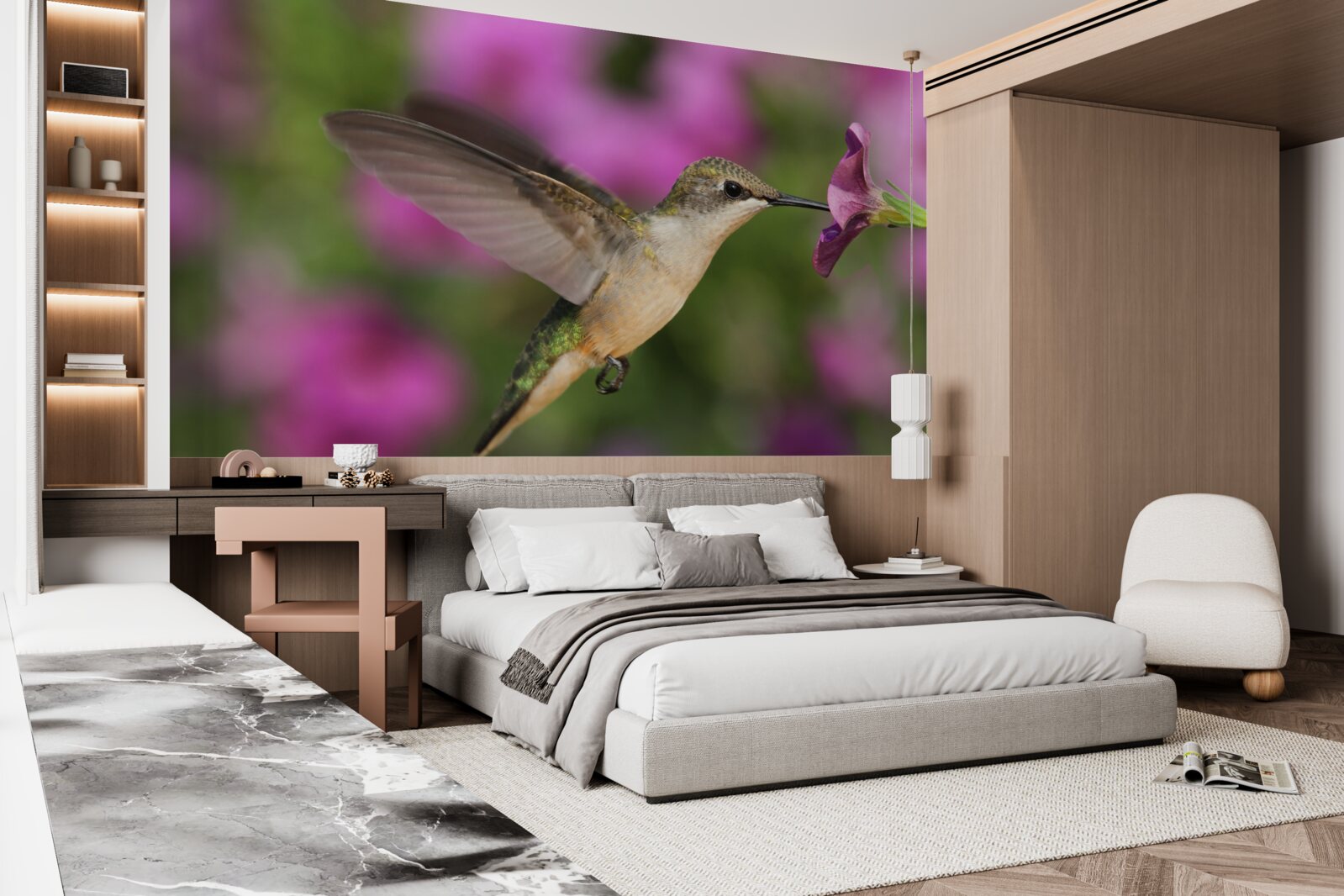 Фотошпалери нектар втамовує спрагу колібрі