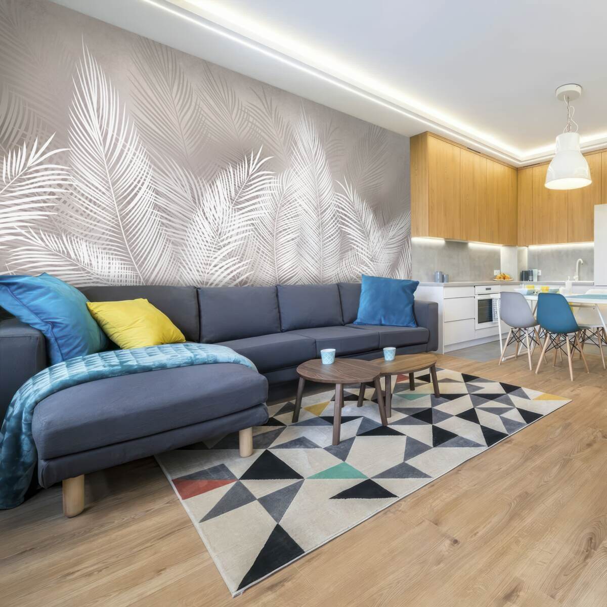 Фотошпалери щільне, білосніжне, перисте листя