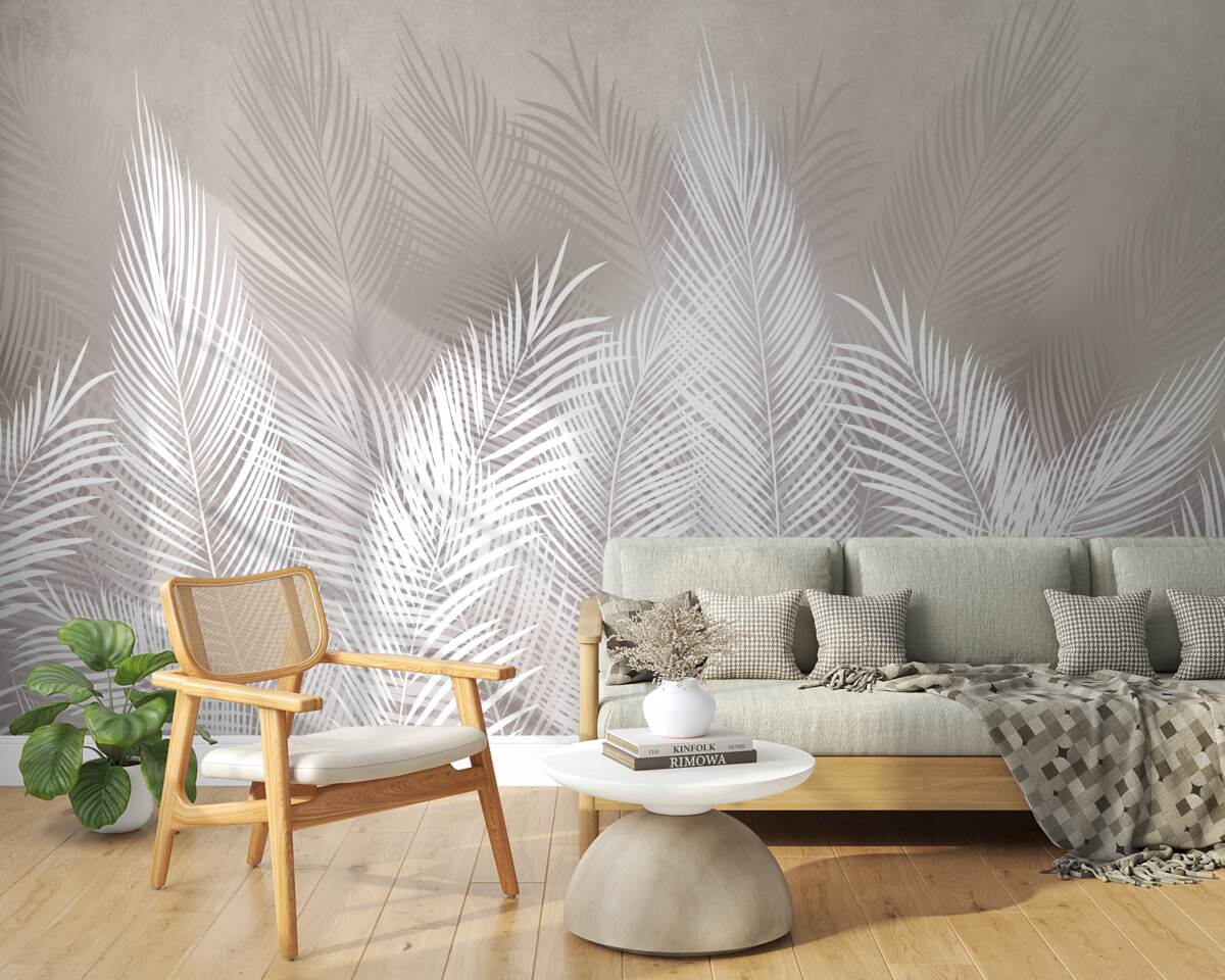 Фотошпалери щільне, білосніжне, перисте листя