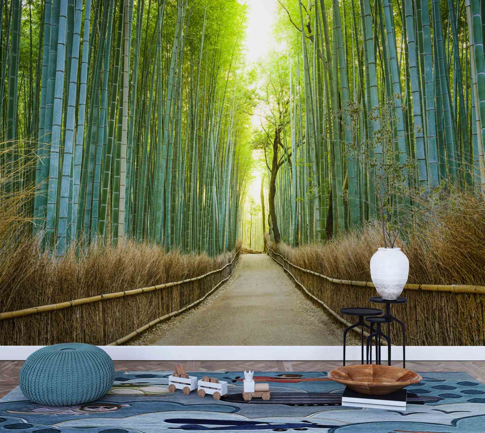 Фотошпалери Шлях через густі бамбукові зарості