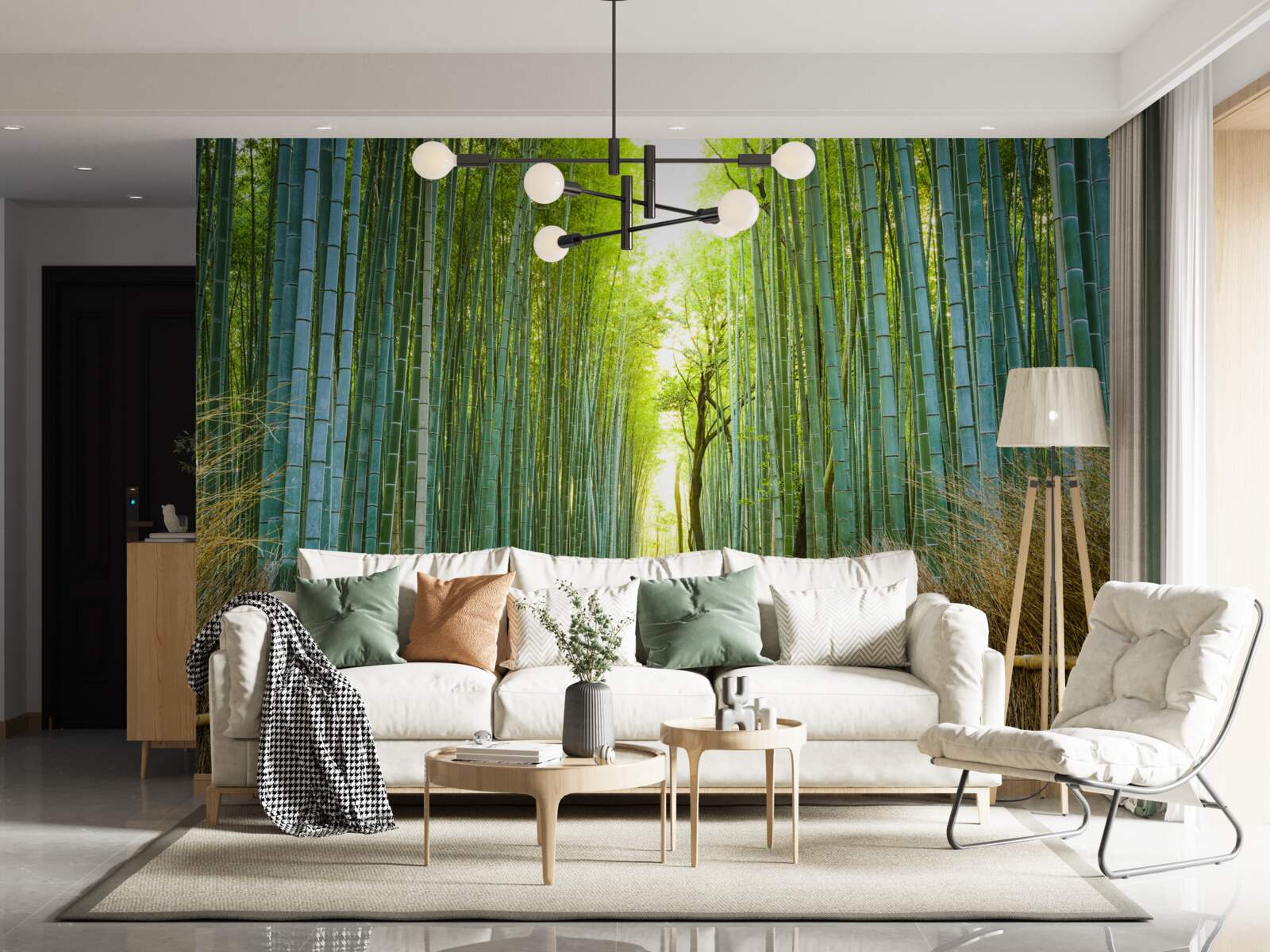 Фотошпалери Шлях через густі бамбукові зарості