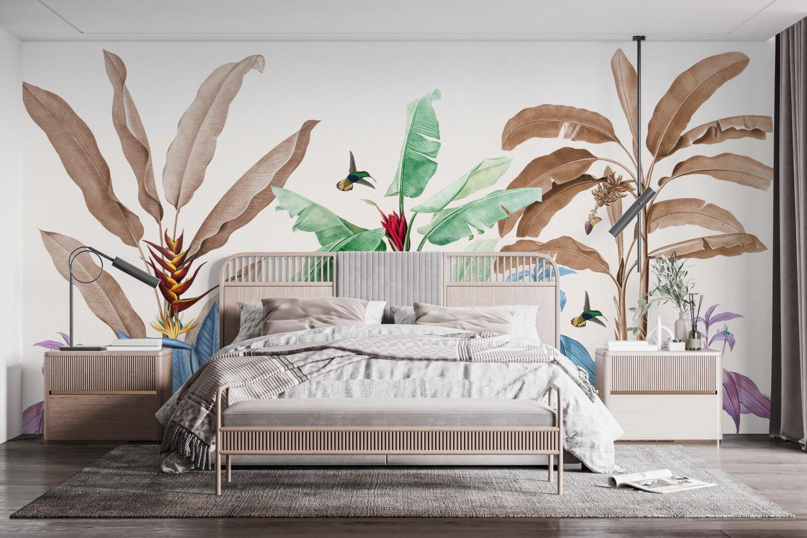 Фотошпалери акварельний тропічний ліс