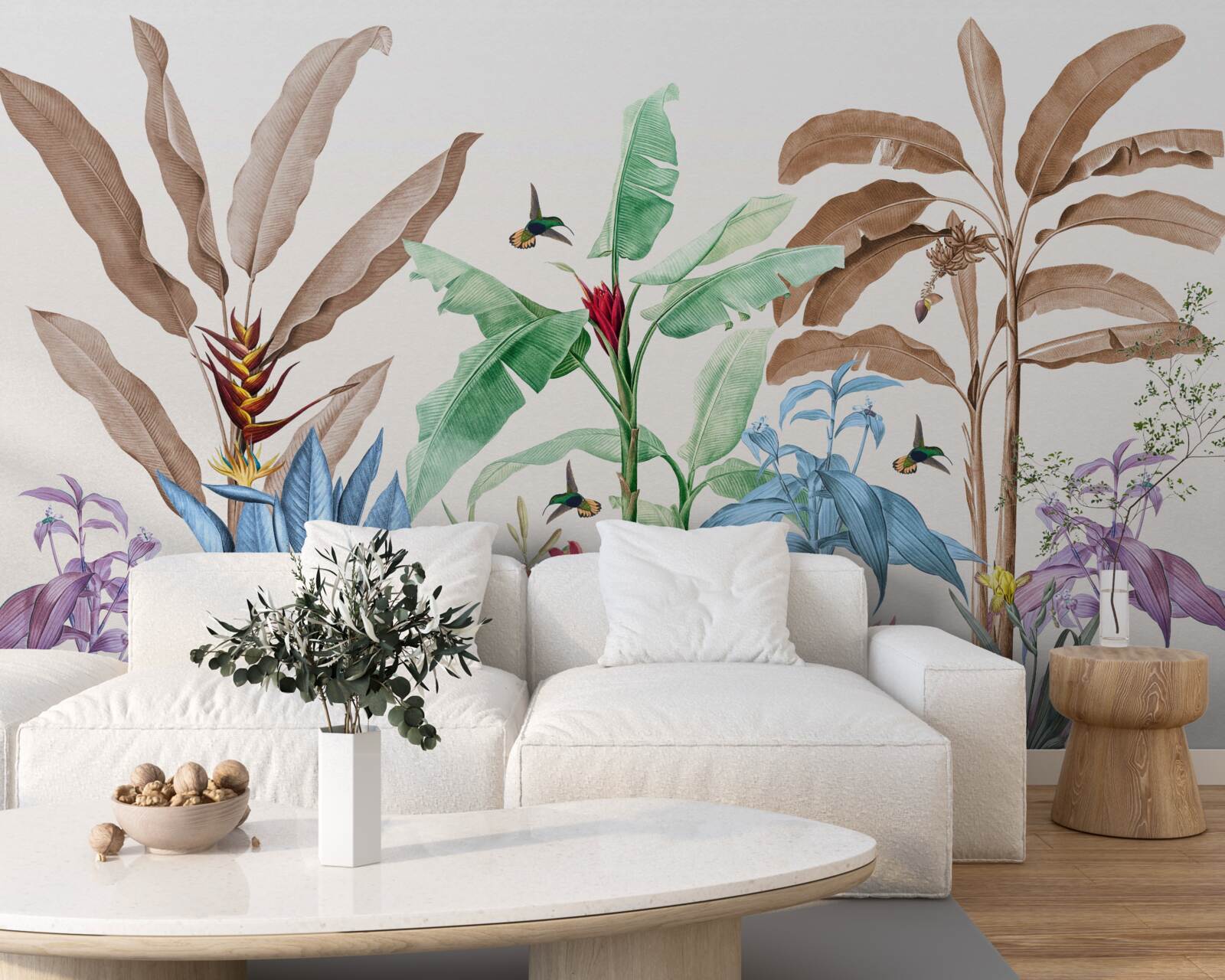 Фотошпалери акварельний тропічний ліс