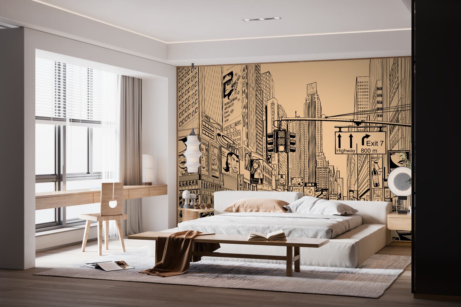 Фотошпалери малюнок часового квадрата на папері олівцем