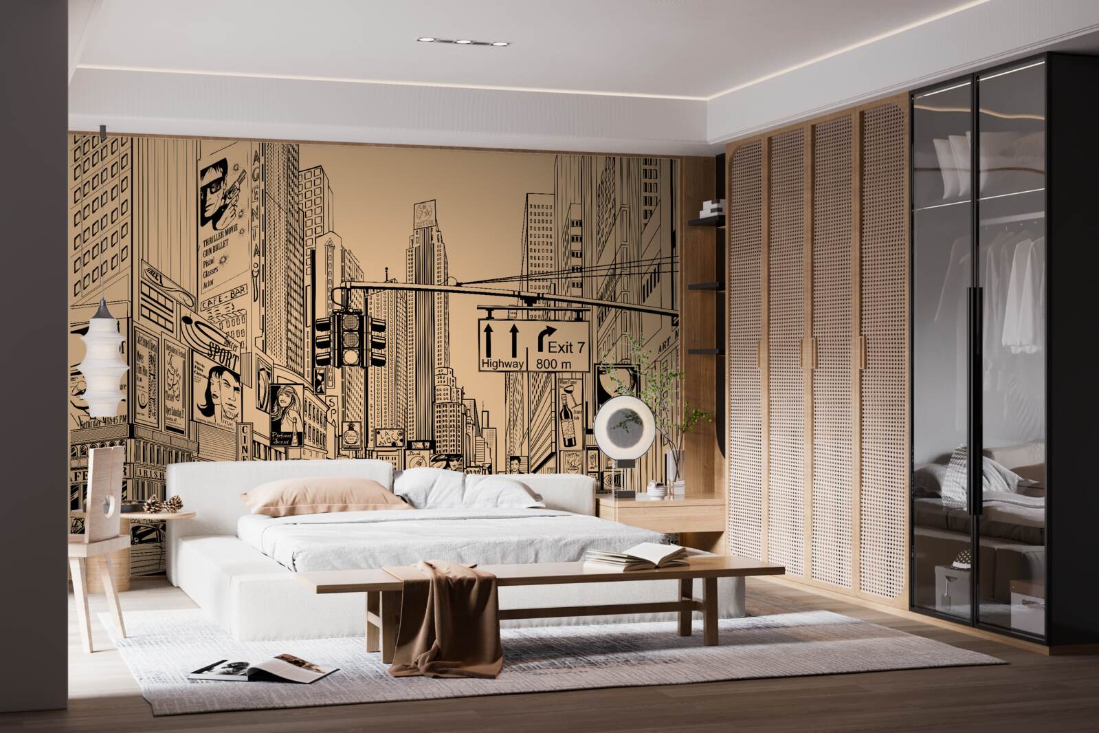 Фотошпалери малюнок часового квадрата на папері олівцем