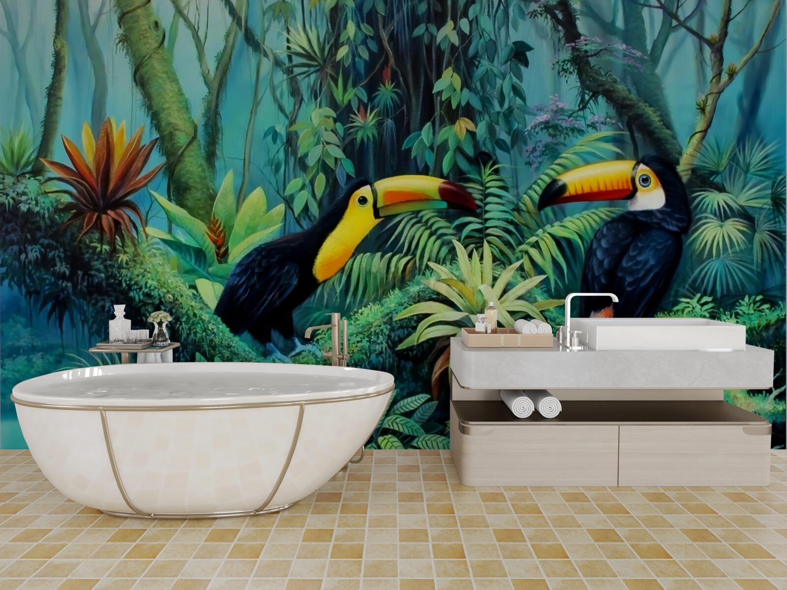 Фотошпалери фауна птахів тропічних лісів