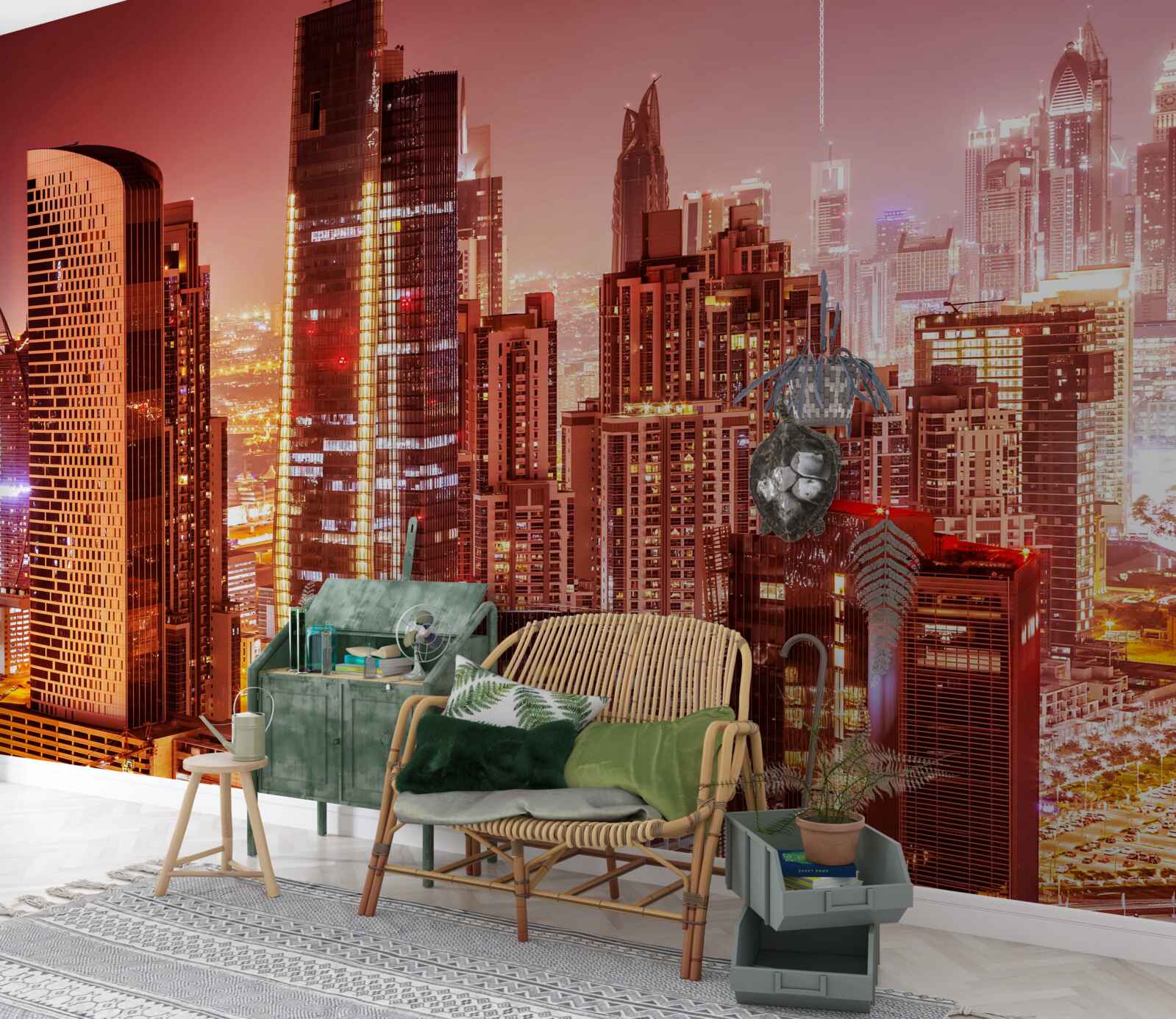 Фотошпалери суєта міста в нічному світлі