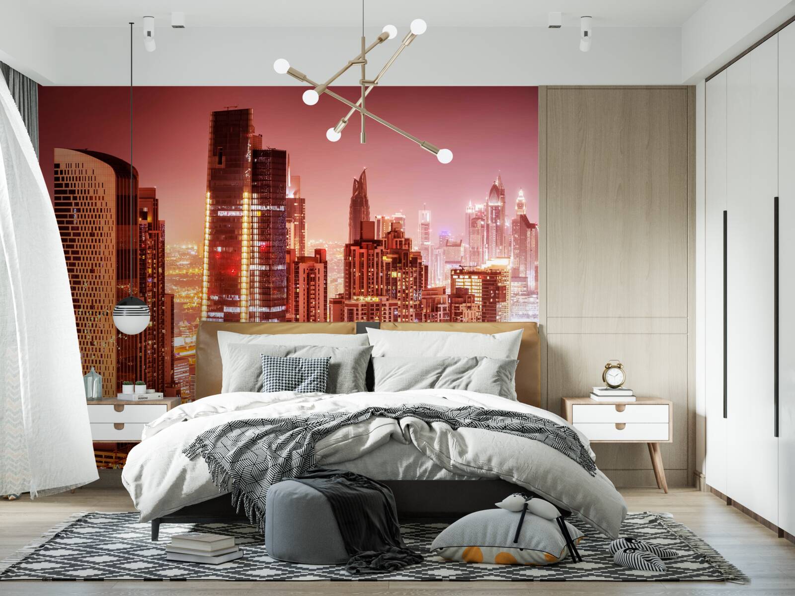 Фотошпалери суєта міста в нічному світлі