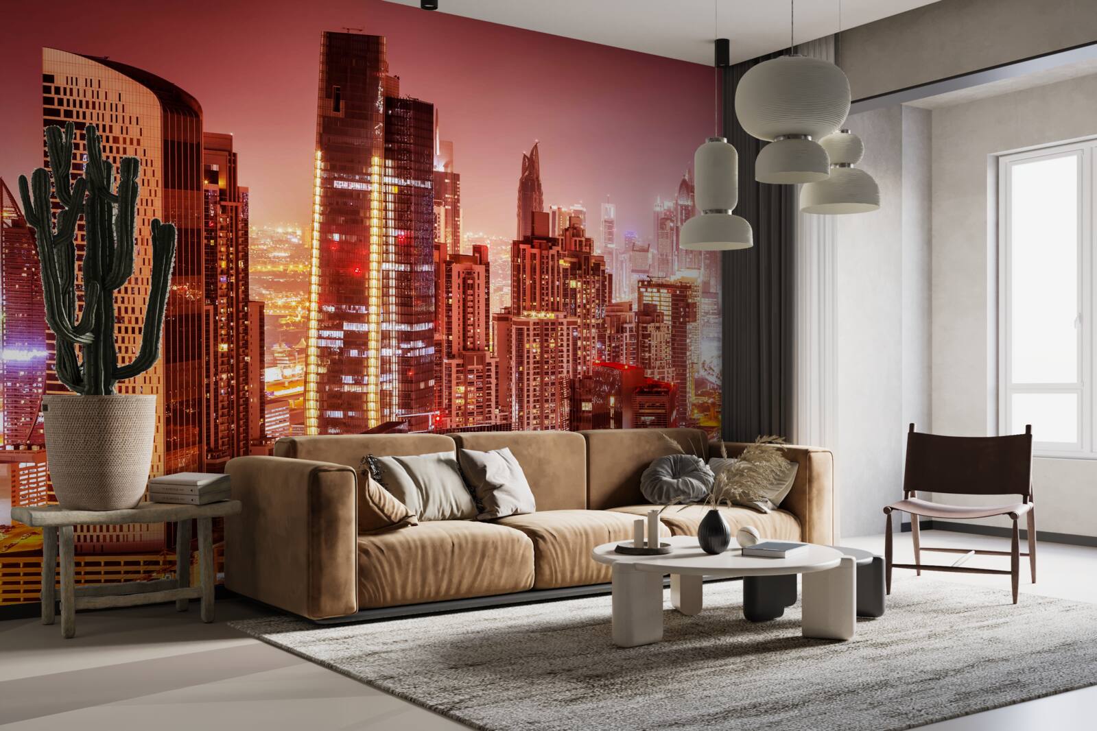 Фотошпалери суєта міста в нічному світлі