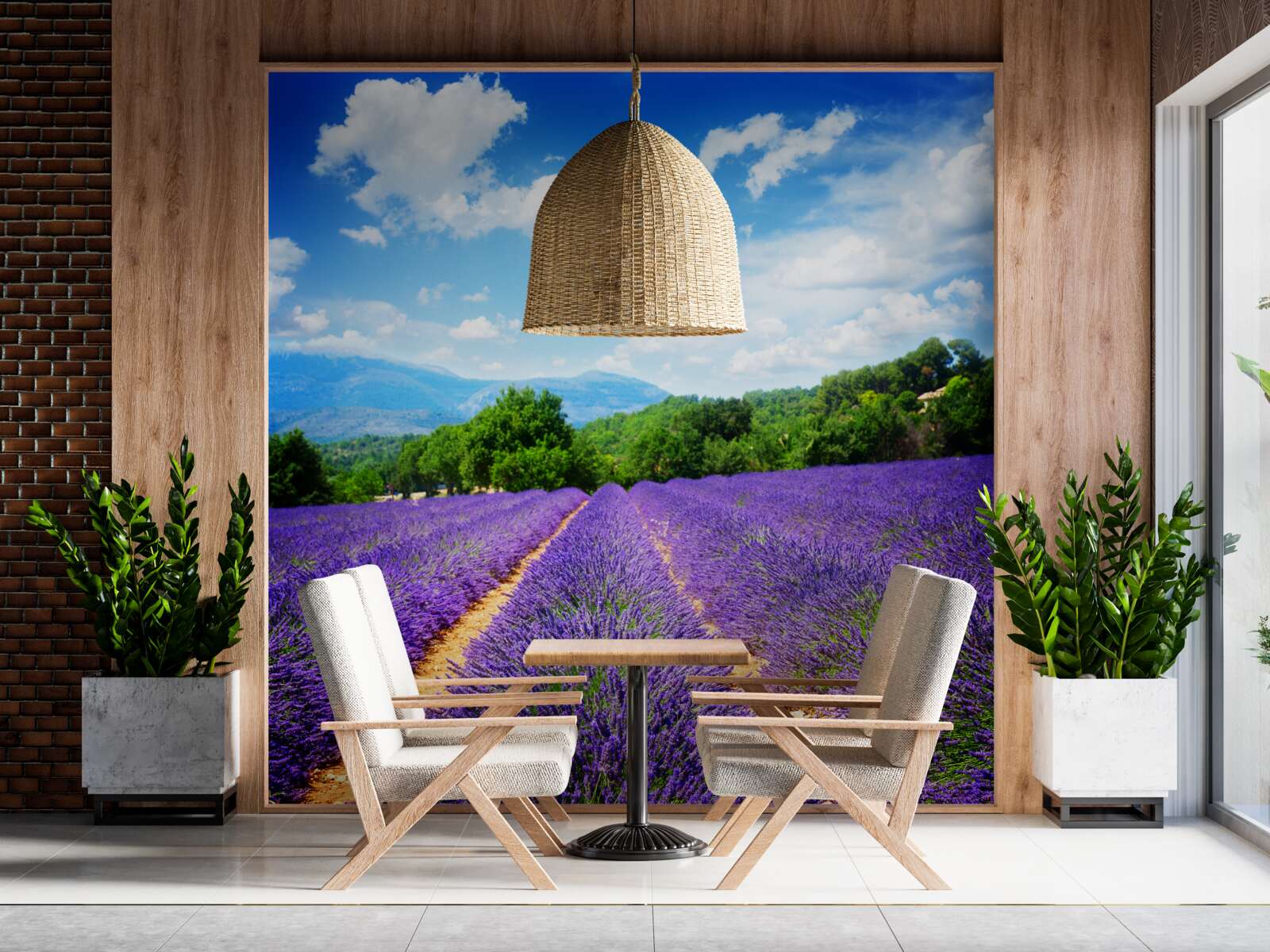 Фотошпалери нескінченні смуги м'якої лаванди